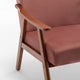 Ryno Mid-Century Accent Chair | Natural Wood Frame | Rose Pink Velvet