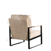 Kriya Accent Lounge Armchair | Black Metal Frame | Light Camel Microfiber