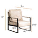 Kriya Accent Lounge Armchair | Black Metal Frame | Light Camel Microfiber