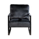 Kriya Accent Lounge Arm Chair with Black Metal Frame | Black Velvet