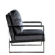Kriya Accent Lounge Arm Chair with Black Metal Frame | Black Velvet
