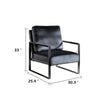 Kriya Accent Lounge Arm Chair with Black Metal Frame | Black Velvet