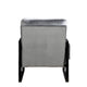 Kriya Accent Lounge Arm Chair with Black Metal Frame | Gray Velvet
