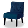 Revvy Armless Chair | Tapered Legs | Set of 2 | Dark Blue Tufted Velvet