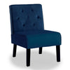 Revvy Armless Chair | Tapered Legs | Set of 2 | Dark Blue Tufted Velvet