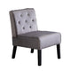 Revvy Armless Chair with Tapered Legs | Set of 2 | Gray Tufted Velvet