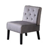 Revvy Armless Chair with Tapered Legs | Set of 2 | Gray Tufted Velvet