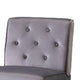 Revvy Armless Chair with Tapered Legs | Set of 2 | Gray Tufted Velvet