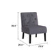 Revvy Armless Chair with Tapered Legs | Set of 2 | Gray Tufted Velvet