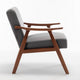 Ryno Mid-Century Accent Chair with Natural Wood Frame | Gray Velvet