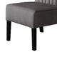 Revvy Accent Chair Set of 2 | Black Wood | Gray Channel-Tufted Velvet