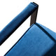 Kriya Accent Lounge Arm Chair with Black Metal Frame | Blue Velvet