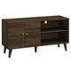 Donna TV Stand Media Console | Shelves and 2 Door Cabinet | Walnut Wood 47"