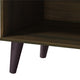 Donna TV Stand Media Console | Shelves and 2 Door Cabinet | Walnut Wood 47"