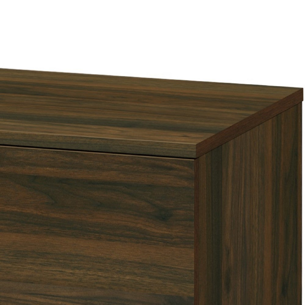 Donna TV Stand Media Console | Shelves and 2 Door Cabinet | Walnut Wood 47"