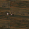 Donna TV Stand Media Console | Shelves and 2 Door Cabinet | Walnut Wood 47"