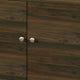Donna TV Stand Media Console | Shelves and 2 Door Cabinet | Walnut Wood 47"