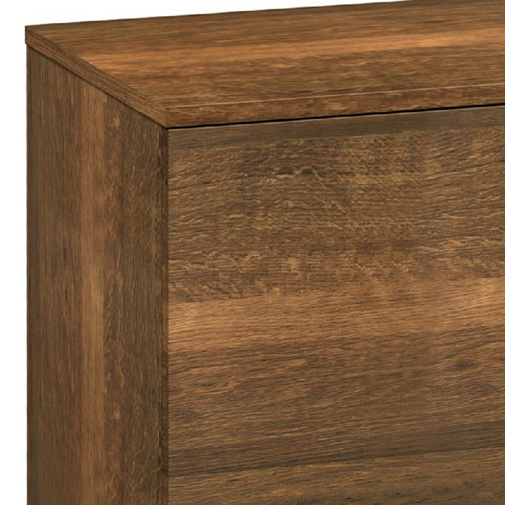 Donna TV Stand Media Console | Shelves and 2 Door Cabinet | Brown Wood 63"