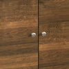 Donna TV Stand Media Console | Shelves and 2 Door Cabinet | Brown Wood 63"
