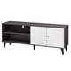 Donna TV Stand Media Console with 2 Door Cabinet | Dark Gray-White Wood 63"