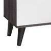 Donna TV Stand Media Console with 2 Door Cabinet | Dark Gray-White Wood 63"
