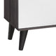 Donna TV Stand Media Console with 2 Door Cabinet | Dark Gray-White Wood 63"
