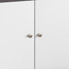 Donna TV Stand Media Console with 2 Door Cabinet | Dark Gray-White Wood 63"