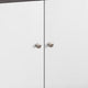 Donna TV Stand Media Console with 2 Door Cabinet | Dark Gray-White Wood 63"