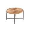 Covey 2Pc Coffee and End Table Set with Radial Pattern | Natural Wood