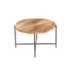 Covey 2Pc Coffee and End Table Set with Radial Pattern | Natural Wood