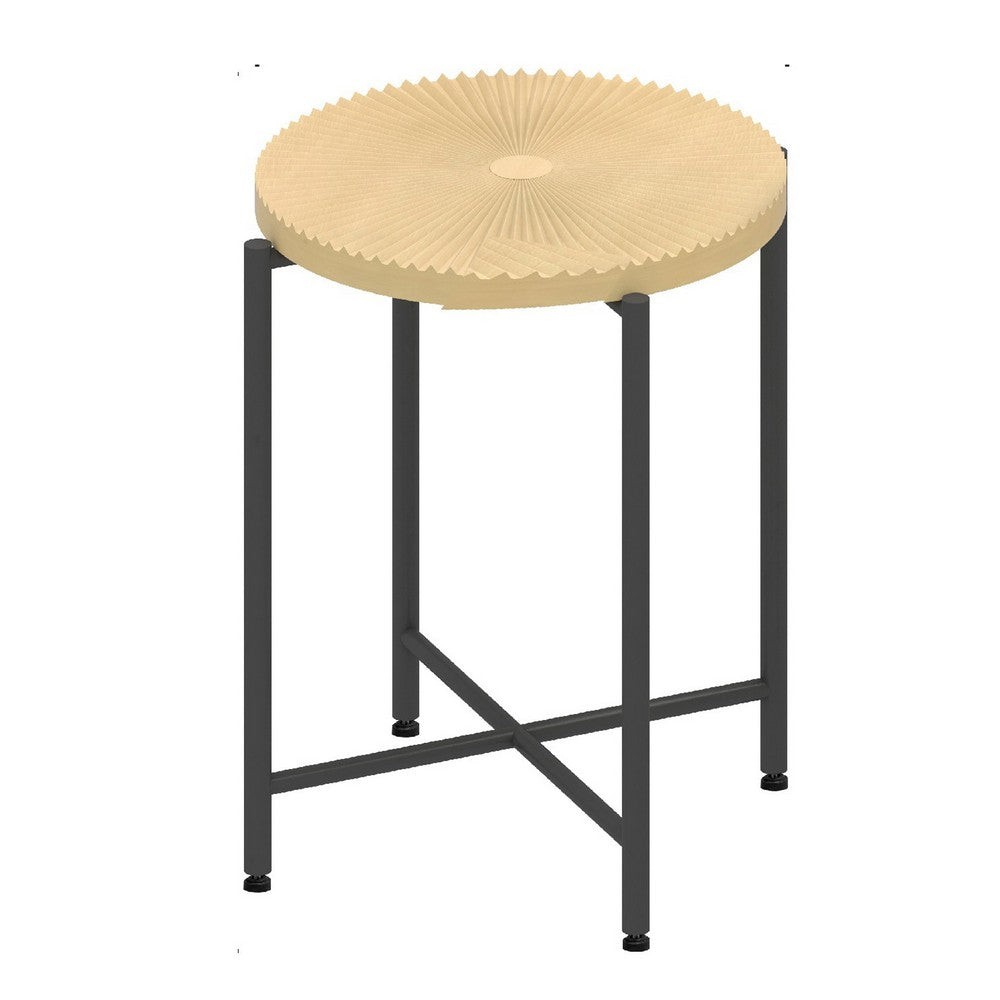 Covey 2Pc Coffee and End Table Set | Radial Pattern | Light Oak Top