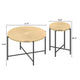 Covey 2Pc Coffee and End Table Set | Radial Pattern | Light Oak Top