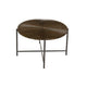 Covey 2Pc Coffee and End Table Set with Radial Pattern | Walnut Wood