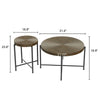 Sierra 2Pc Coffee and End Table Set | Carved Ring Pattern | Walnut Top
