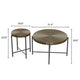 Sierra 2Pc Coffee and End Table Set | Carved Ring Pattern | Walnut Top