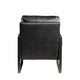 Kriya Accent Lounge Arm Chair with Black Metal Frame | Black Vegan Leather