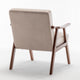 Ryno Mid-Century Accent Chair | Natural Wood Frame | Camel Microfiber