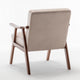 Ryno Mid-Century Accent Chair | Natural Wood Frame | Camel Microfiber