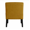 Revvy Accent Chair Set of 2 | Black Wood | Yellow Channel-Tufted Velvet