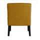 Revvy Accent Chair Set of 2 | Black Wood | Yellow Channel-Tufted Velvet