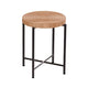 Sierra 2Pc Coffee and End Table Set | Carved Ring Pattern | Natural Wood