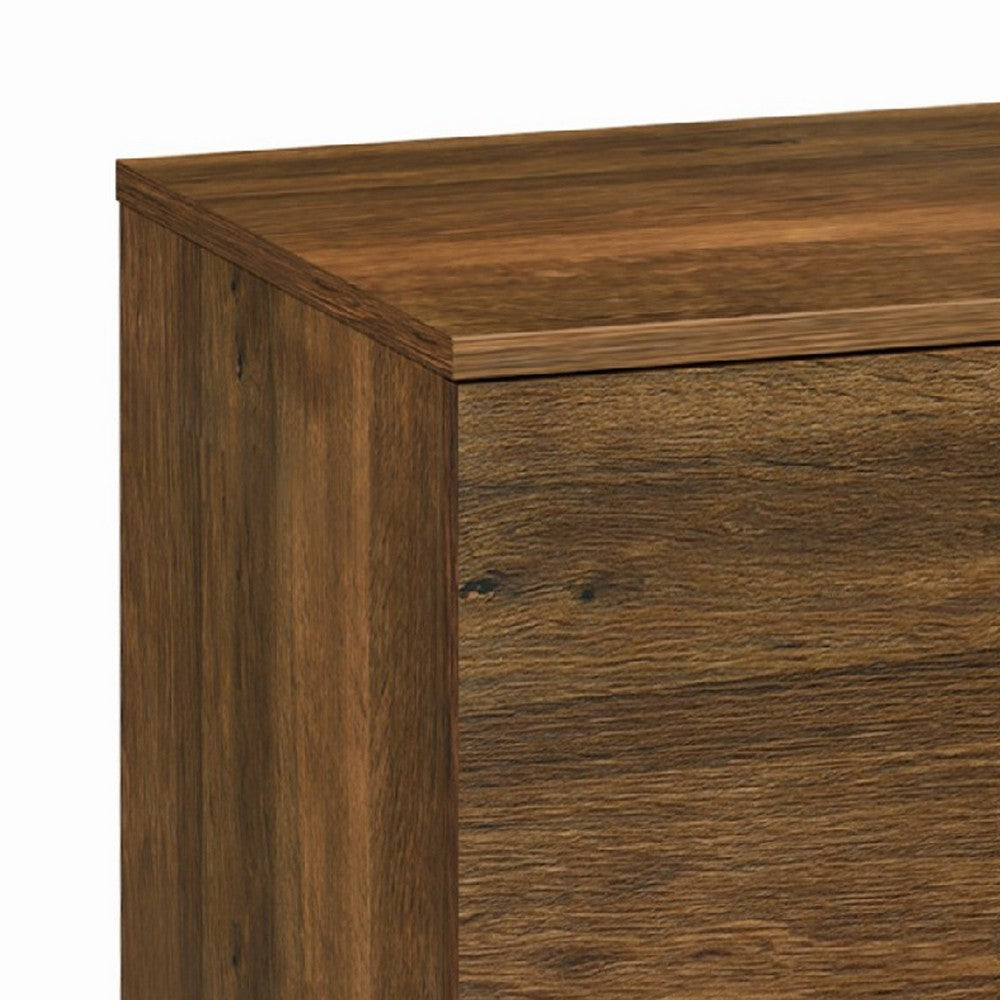 Donna TV Stand Media Console | Shelves and 2 Door Cabinet | Brown Wood 47"