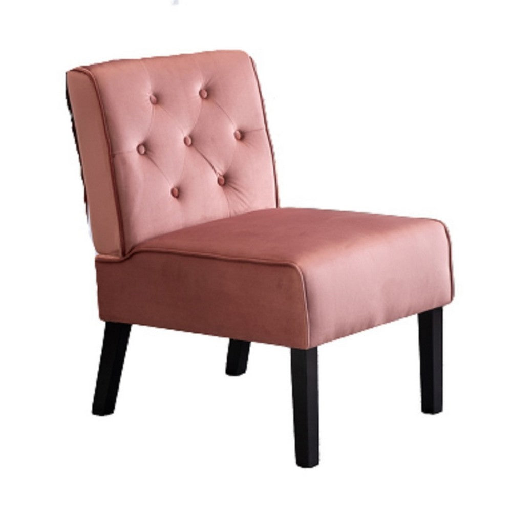 Revvy Armless Chair with Tapered Legs | Set of 2 | Gray Tufted Velvet
