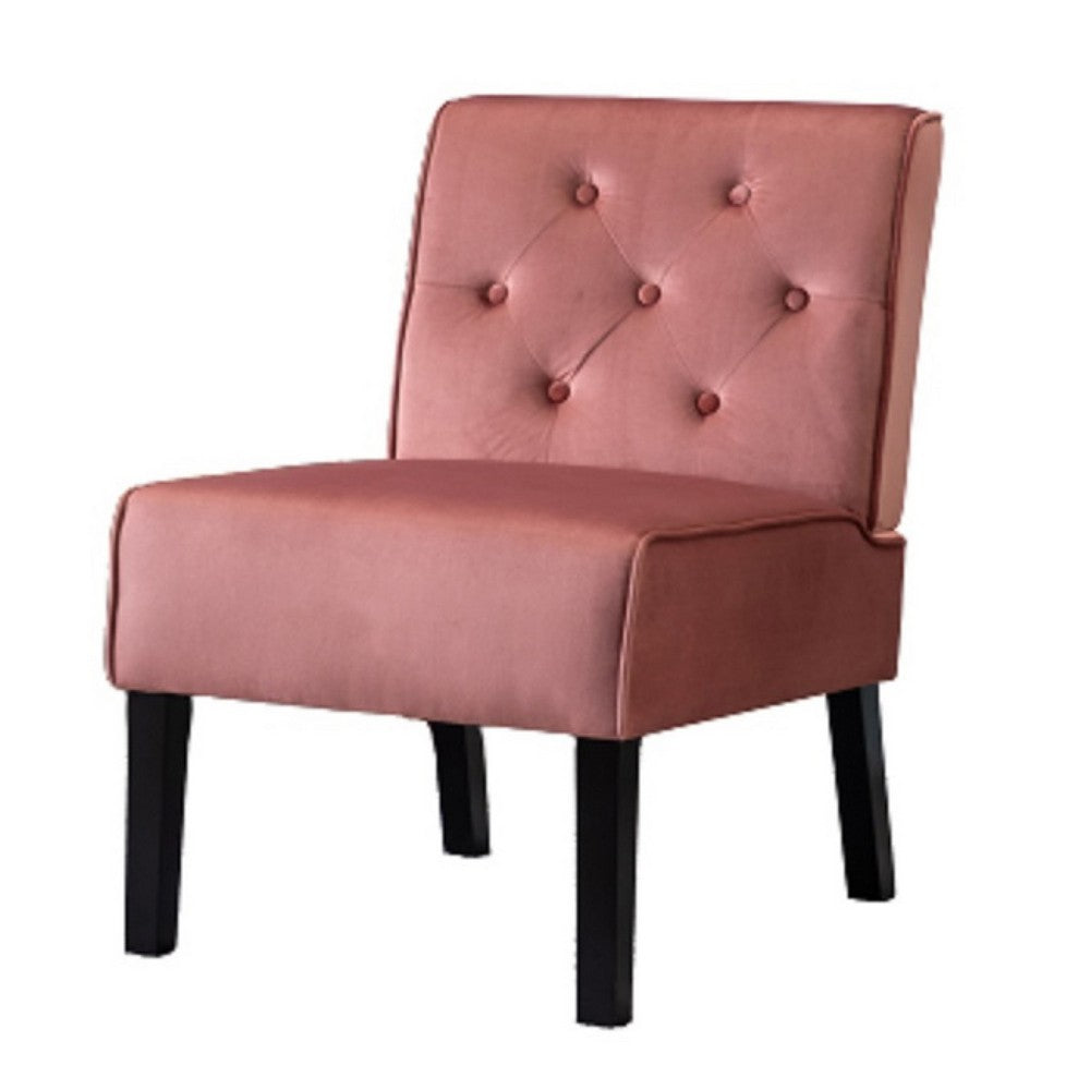 Revvy Armless Chair with Tapered Legs | Set of 2 | Gray Tufted Velvet