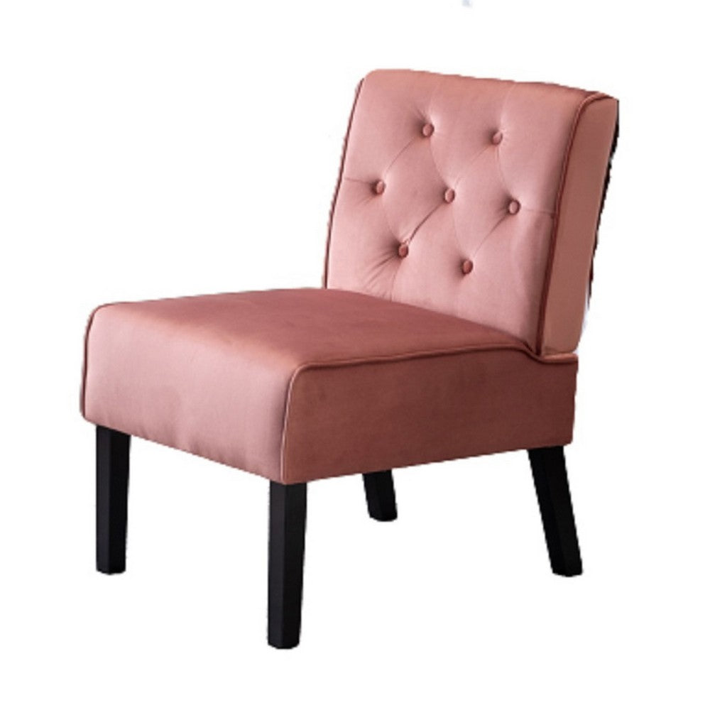 Revvy Armless Chair with Tapered Legs | Set of 2 | Gray Tufted Velvet