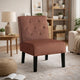Revvy Armless Chair with Tapered Legs | Set of 2 | Gray Tufted Velvet