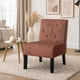 Revvy Armless Chair with Tapered Legs | Set of 2 | Gray Tufted Velvet