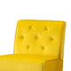 Revvy Armless Chair with Tapered Legs | Set of 2 | Yellow Tufted Velvet