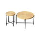 Sierra 2Pc Coffee and End Table Set | Ring Pattern | Oak-Antique White
