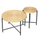 Sierra 2Pc Coffee and End Table Set | Ring Pattern | Oak-Antique White